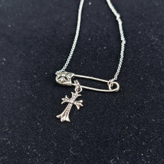 CHH Chrome heart Cross Necklace Diamond Cross Pendant Pin