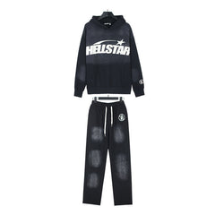 Hellstar Hoodie And Pants Two-Piece Set High-quality pure cotton high-street clothing
