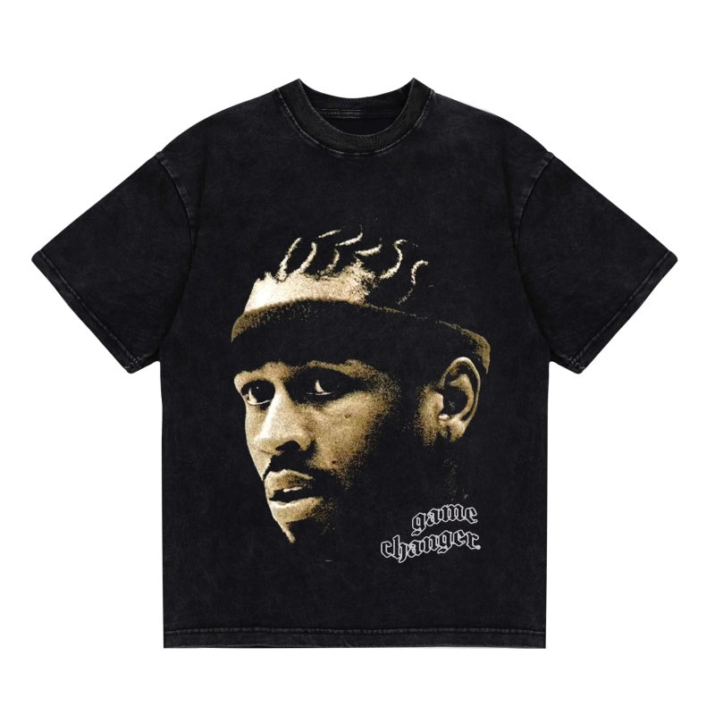 BIG FACE T shirts Pure Cotton High-Street Fashion