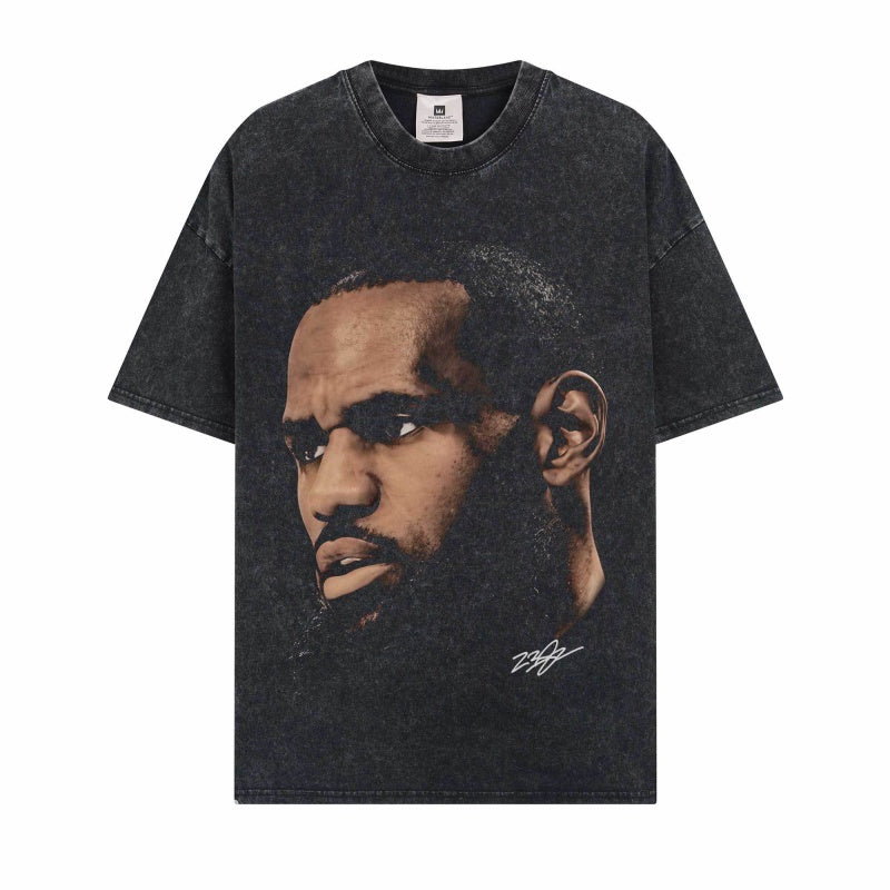 BIG FACE T shirts Pure Cotton High-Street Fashion