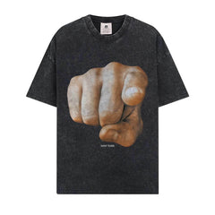 BIG FACE T shirts Pure Cotton High-Street Fashion