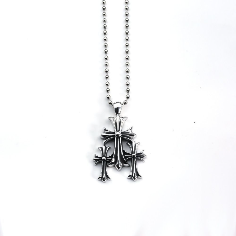 CHH Chrome heart Cross Necklace Vintage Cross Pendant Men's and Women's Necklaces