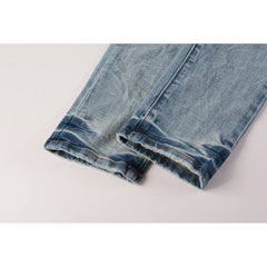 Mens trendy purple jeans 100% cotton Pure Cotton High Street Trend