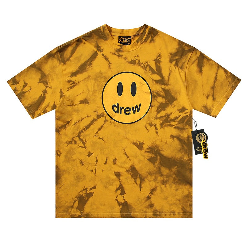DREW HOUSE T Shirts Trendy yellow tie-dye