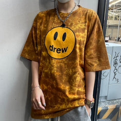 DREW HOUSE T Shirts Trendy yellow tie-dye