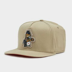 Trendy flat brimmed snapback hatscartoon cat sun and wind protection