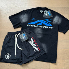 Hellstar T-Shirt And Shorts Two-Piece Set High-quality pure cotton high-street clothing