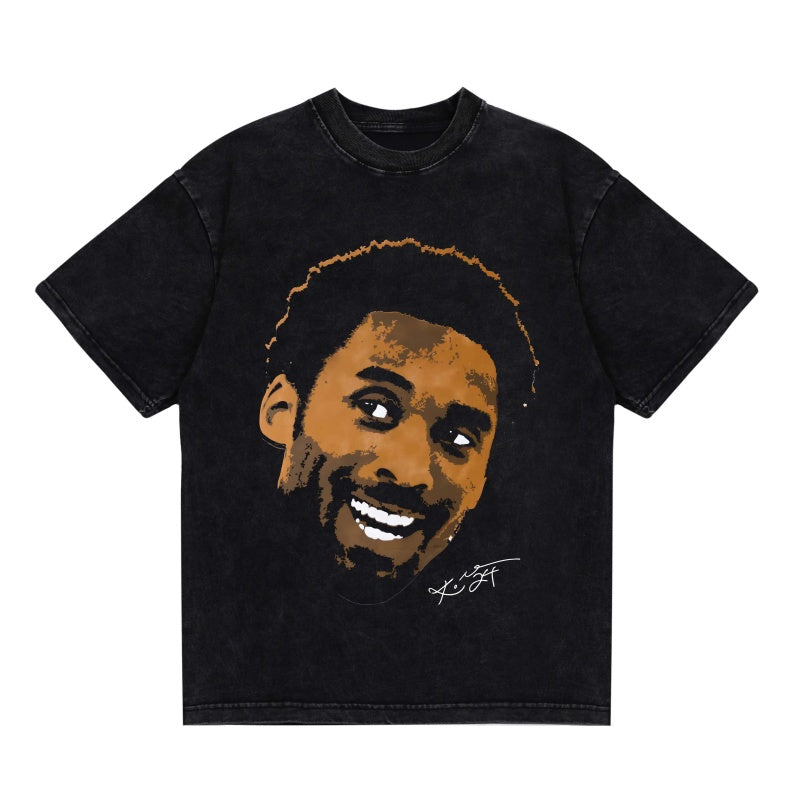 BIG FACE T shirts Pure Cotton High-Street Fashion