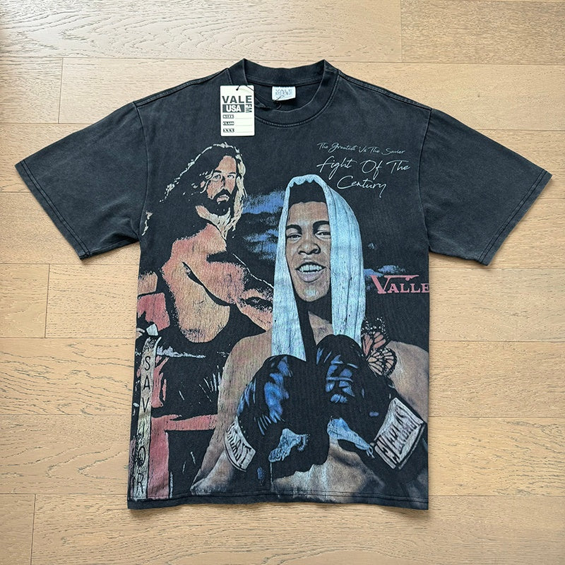 Valeforever Vale T Shirts Washed black with a distressed finish