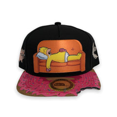Trendy flat brimmed snapback hatscartoon sunshade