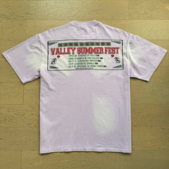 VALE T Shirts Purple washed cotton with letter print