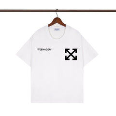 OFF WHITE T SHIRTS High-quality pure cotton high-street style