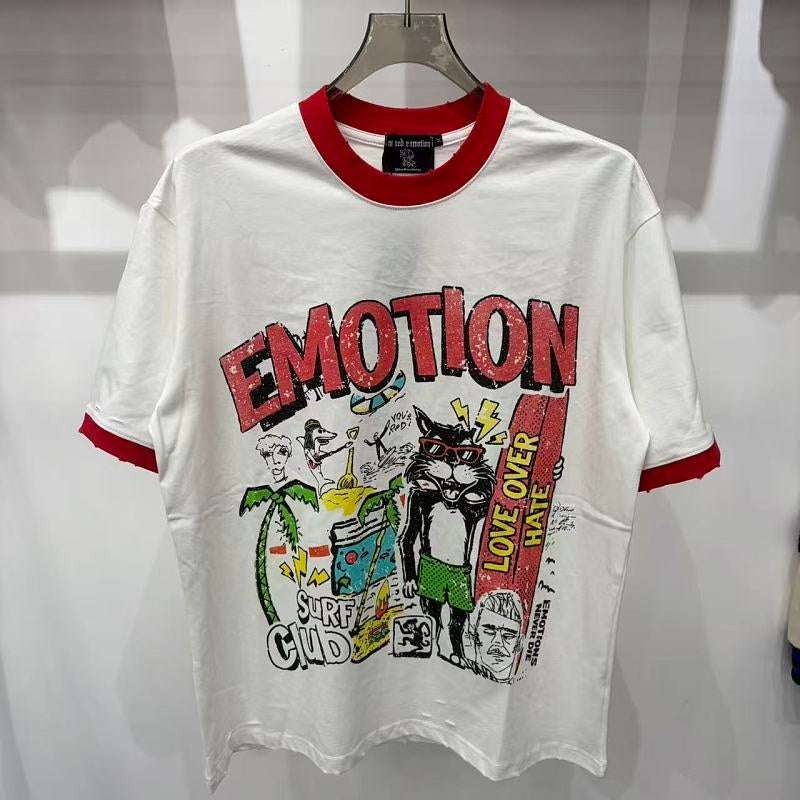 MIXED EMOTION T SHIRTS High-quality streetwear made from 260g pure cotton fabric.
