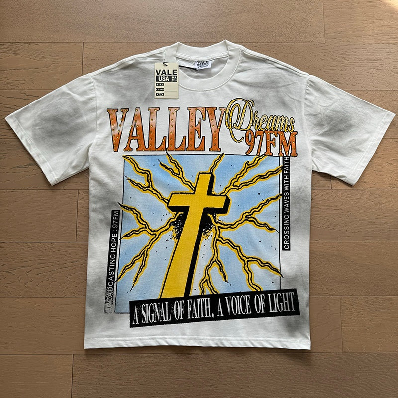 Valeforever Vale T Shirts Washed-look loose-fit cartoon print