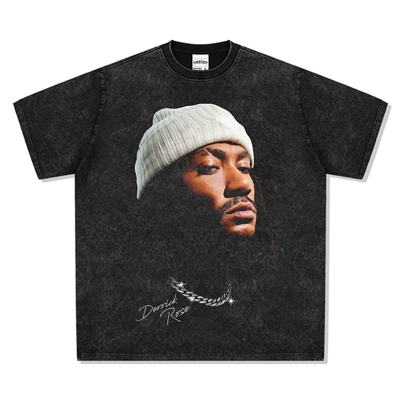 BIG FACE T shirts Pure Cotton High-Street Fashion