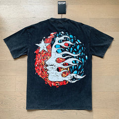 Hellstar T Shirts Retro style high street trend High-quality pure cotton high-street clothing