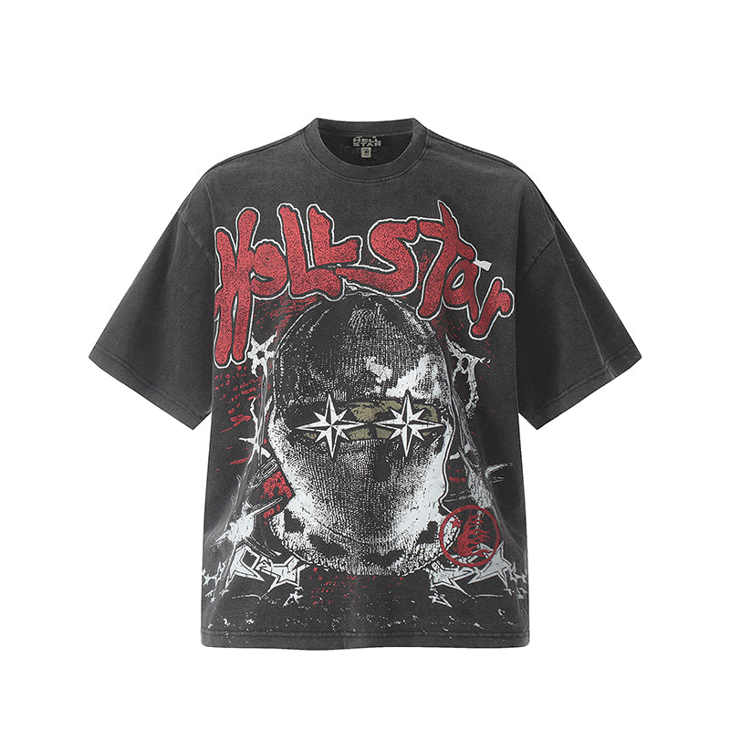 Hellstar  T-shirt Direct Printing Pattern High-quality pure cotton high-street clothing