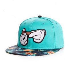 Trendy flat brimmed snapback hatssummer cartoon sunshade breathable