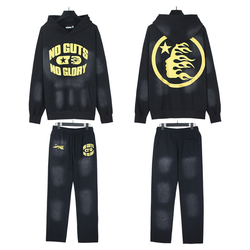 Hellstar Hoodie And Pants Two-Piece Set High-quality pure cotton high-street clothing