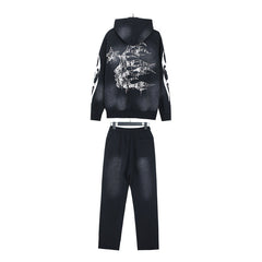 Hellstar Hoodie And Pants Two-Piece Set High-quality pure cotton high-street clothing