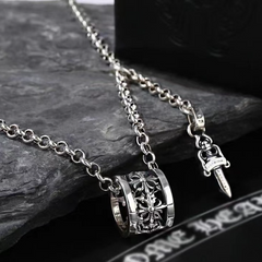 CHH Chrome heart Cross Necklace Cross Men's and Women's Collarbone Chains