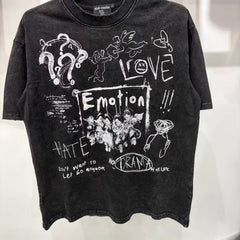 MIXED EMOTION T SHIRTS High-quality streetwear made from 260g pure cotton fabric.
