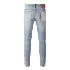 Mens trendy purple jeans 100% cotton Pure Cotton High Street Trend