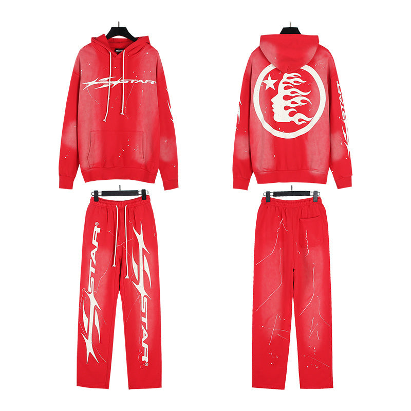 Hellstar Hoodie And Pants Two-Piece Set High-quality pure cotton high-street clothing