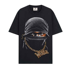 BIG FACE T shirts Pure Cotton High-Street Fashion