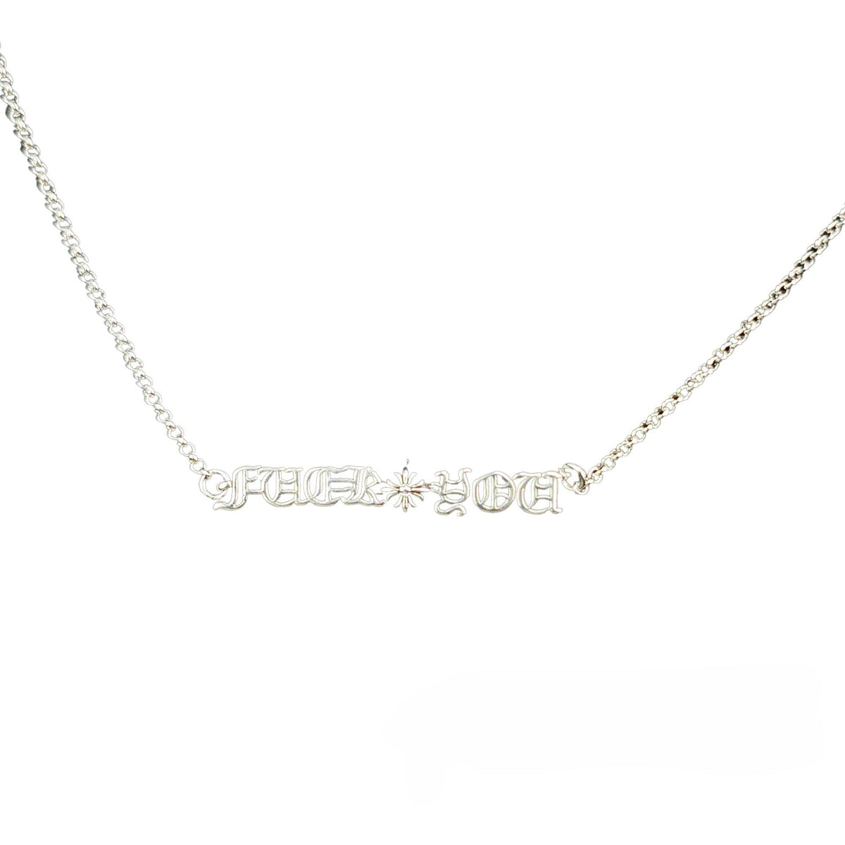 CHH Chrome heart Cross Necklace Retro Men's and Women's Simple Clavicle Chain