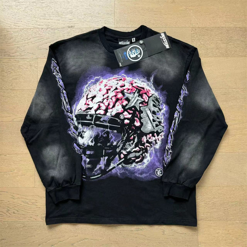 Hellstar Long Sleeve Shirts High-quality pure cotton high-street clothing