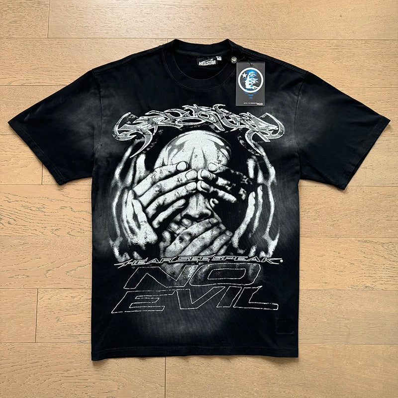 Hellstar T shirts High-street style, pure cotton, loose fit