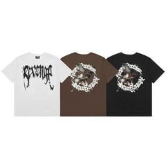 Revenge T Shirts High-quality streetwear with trendy Painted decoration