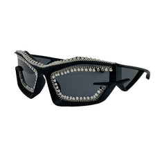 Trendy punk glasses y2kretro metal chain