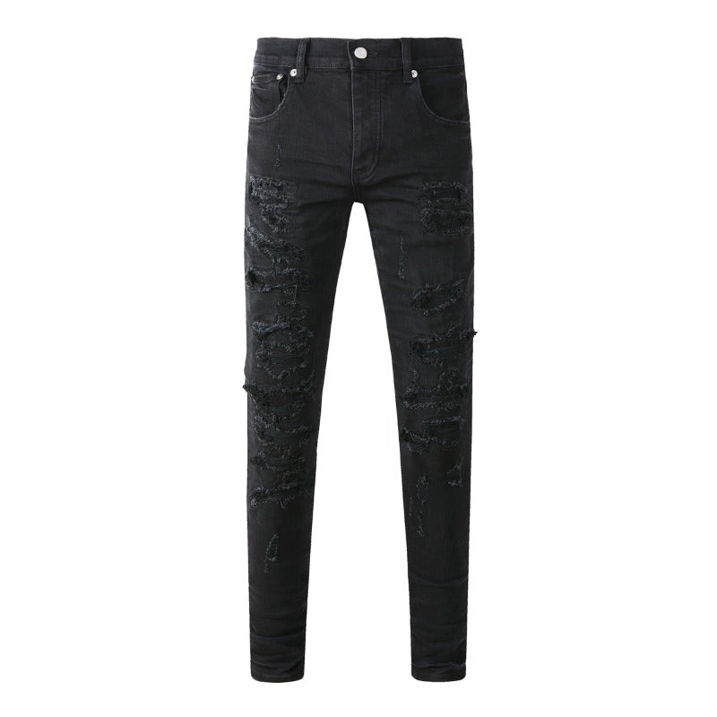 Mens trendy purple jeans 100% cotton Pure Cotton High Street Trend