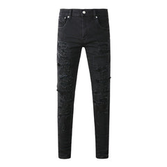 Mens trendy purple jeans 100% cotton Pure Cotton High Street Trend