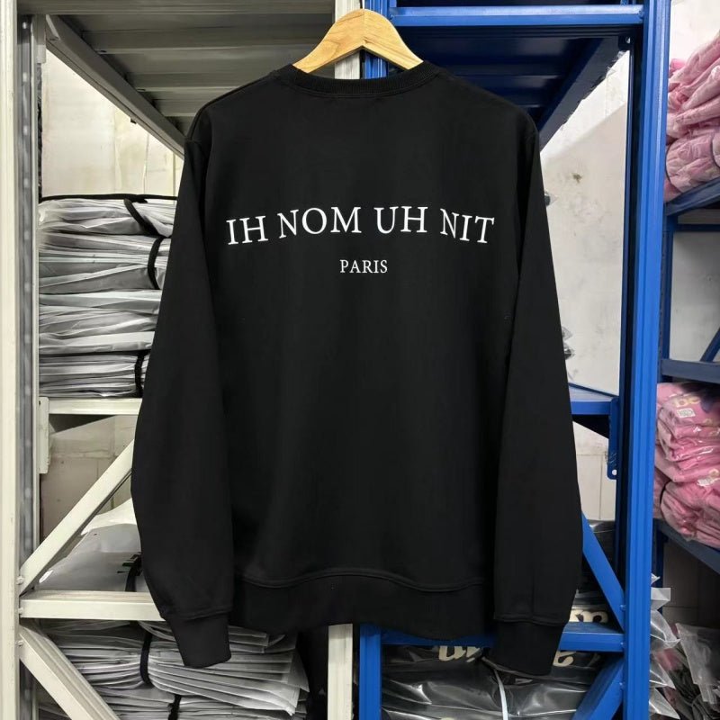 IH NOM UH NIT Crew neck sweatshirt High-quality pure cotton streetwear style