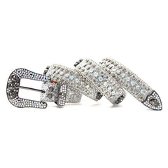 Hip-hop punk rhinestone belt skull punk style
