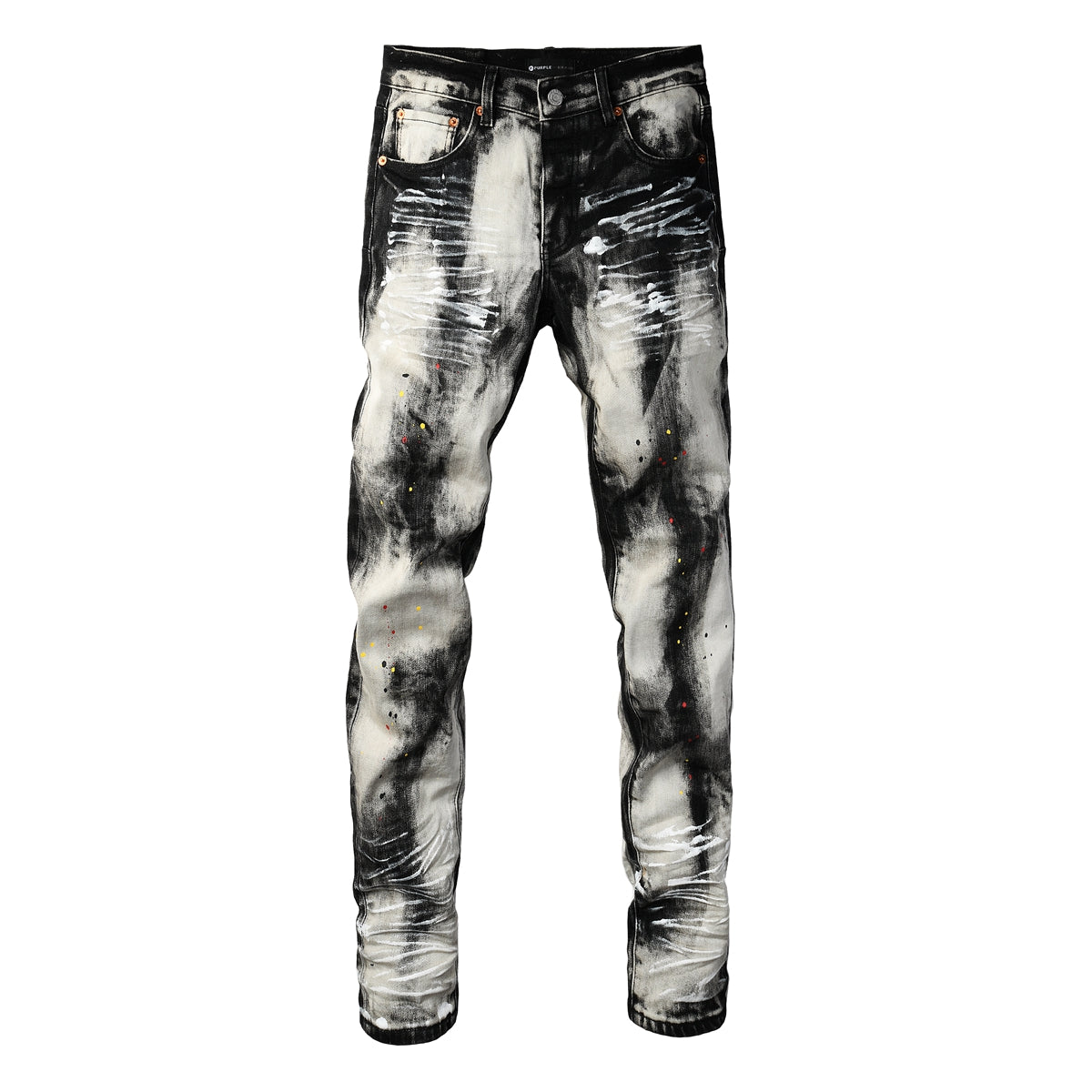 Mens trendy purple jeans 100% cotton High Street Distressed