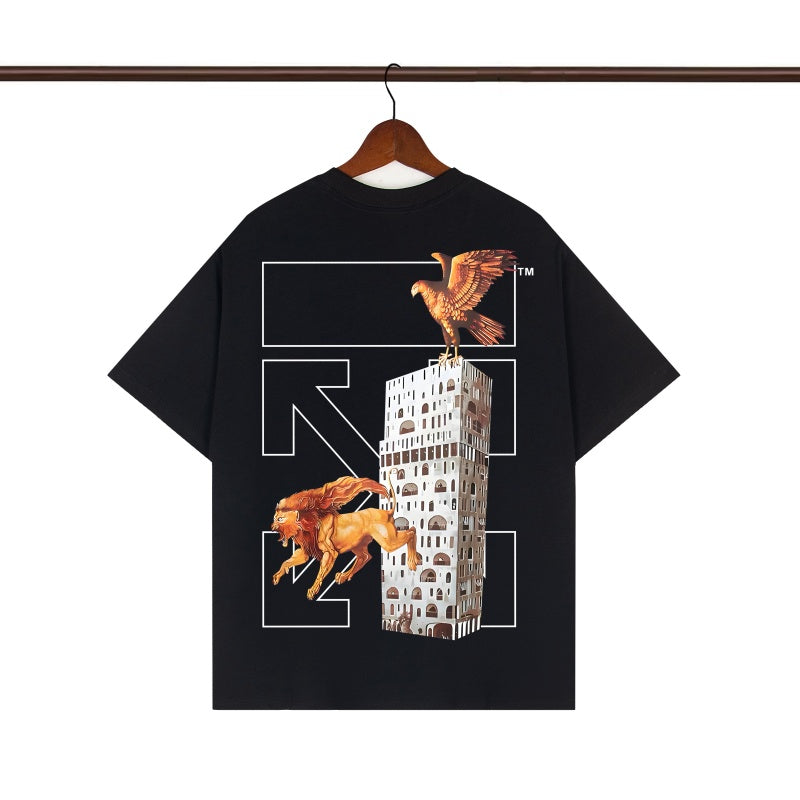 OFF WHITE T SHIRTS High-quality pure cotton high-street style