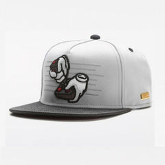 Trendy flat brimmed snapback hatscartoon embroidered