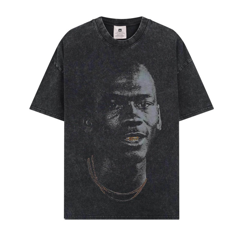 BIG FACE T shirts Pure Cotton High-Street Fashion