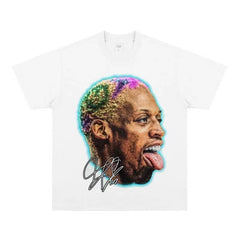 BIG FACE T shirts Pure Cotton High-Street Fashion