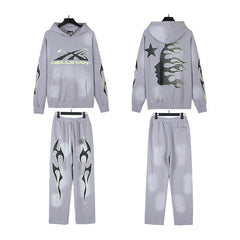 Hellstar Hoodie And Pants Two-Piece Set High-quality pure cotton high-street clothing