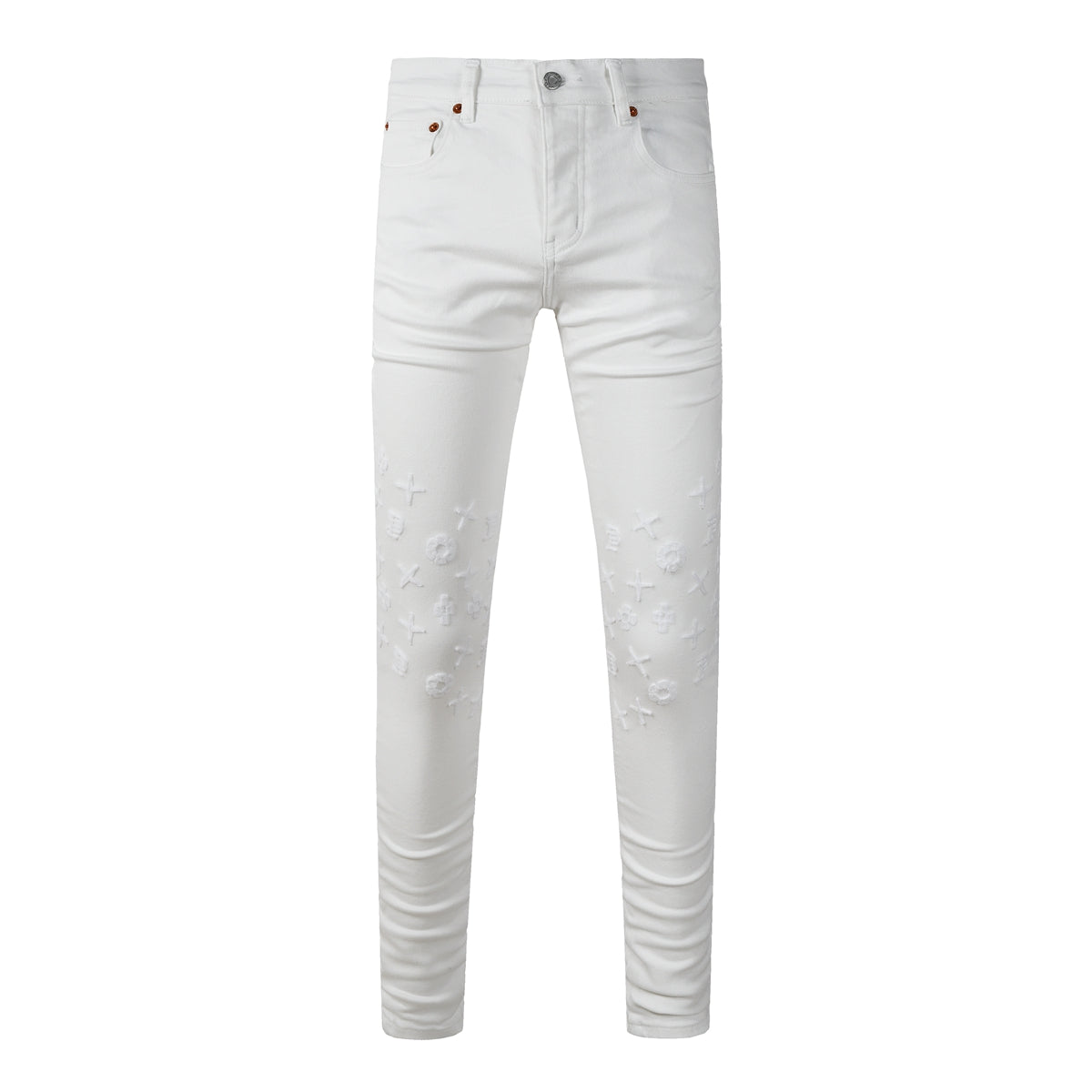 Mens trendy purple jeans 100% cotton High Street Distressed