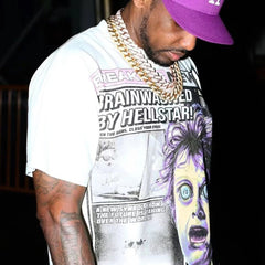 Hellstar T Shirt Graffiti Printing Pure Cotton High-quality pure cotton high-street clothing