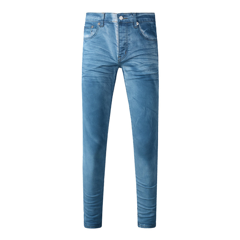 Mens trendy purple jeans 100% cotton Pure Cotton High Street Trend