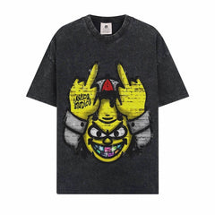 BIG FACE T shirts Pure Cotton High-Street Fashion
