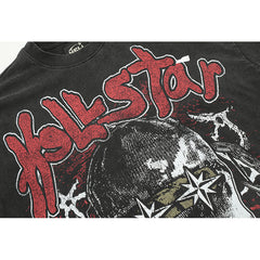 Hellstar  T-shirt Direct Printing Pattern High-quality pure cotton high-street clothing