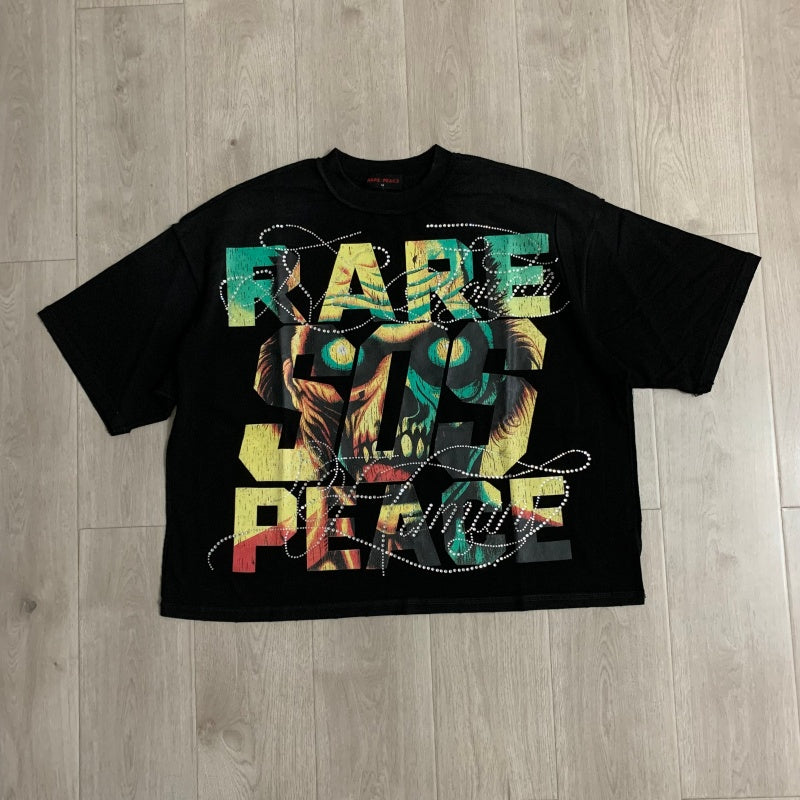 RARE PEACE T SHIRTS High-quality streetwear made from 260g pure cotton fabric.